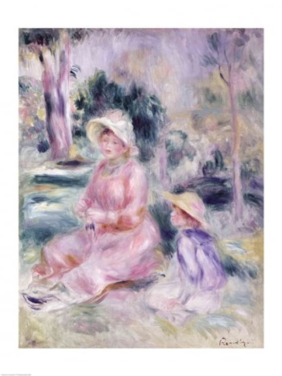 Madame Renoir and her son Pierre 1890 Canvas Art - Pierre-Auguste Renoir (18 x 24)