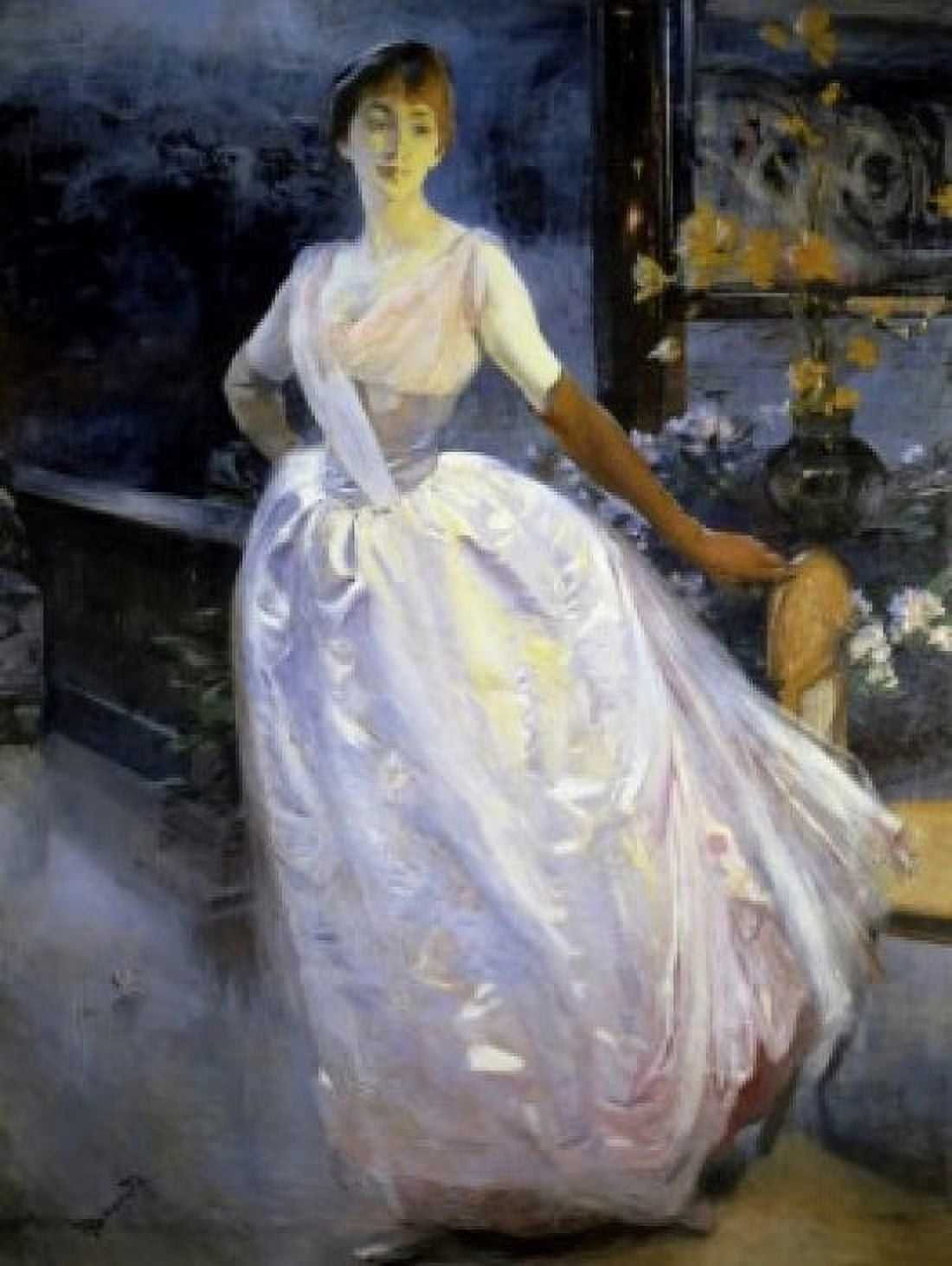 Madame Roger Jourdain Albert Besnard (1849-1934French) Musee dOrsay Paris Canvas Art - Albert Besnard (24 x 36)