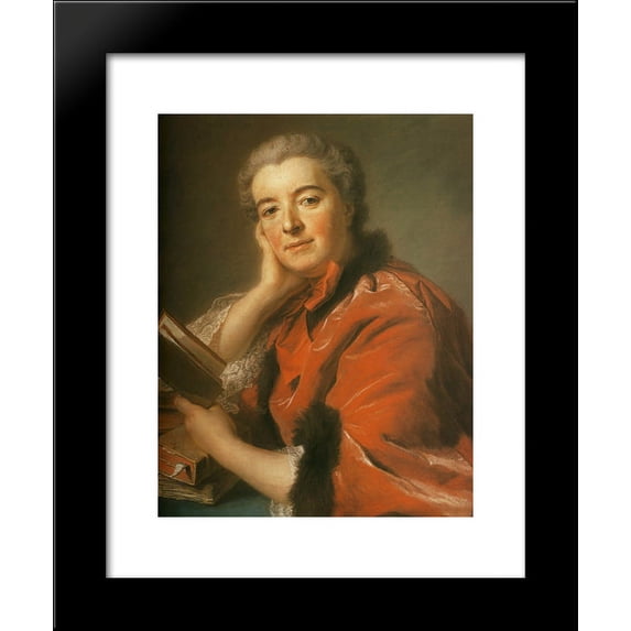 Madame Rouille de l'EstAngleterre 20x24 Framed Art Print by Maurice Quentin de La Tour