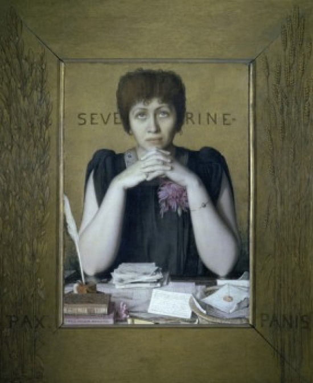 Madame Severine c1895 Louis Welden Hawkins (1849-1910French) Muse dOrsay Paris France Canvas Art - Louis Welden Hawkins (18 x 24)