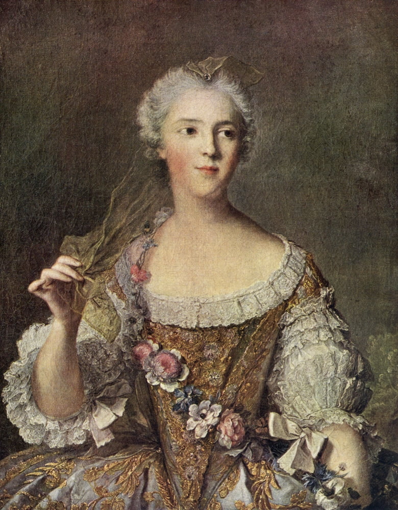 Madame Sophie Painting By Jean Marc Nattier Princess Sophie Of France 1734 - 1782 From The Worlds Greatest Paintings Published By Odhams Press London 1934 Canvas Art - Ken Welsh  Design Pics (12 x 16)