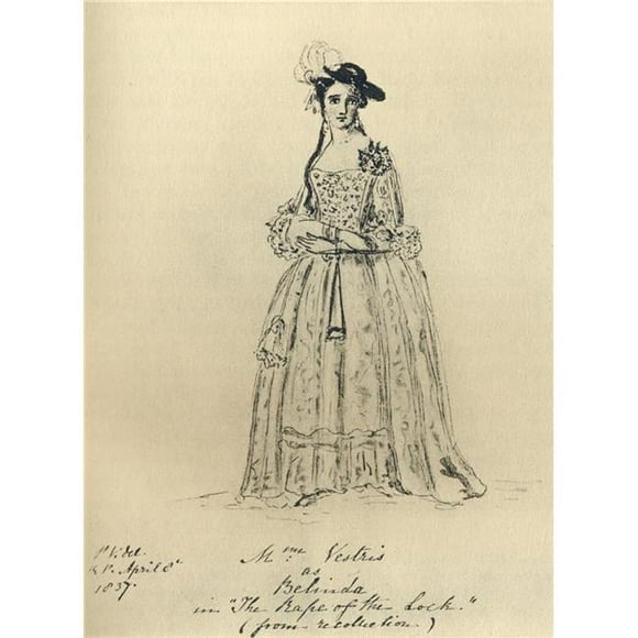 Madame Vestris Lucia Elizabeth Or Elizabetta Bartolozzi 1797-1856 British Poster Print - 12 x 17
