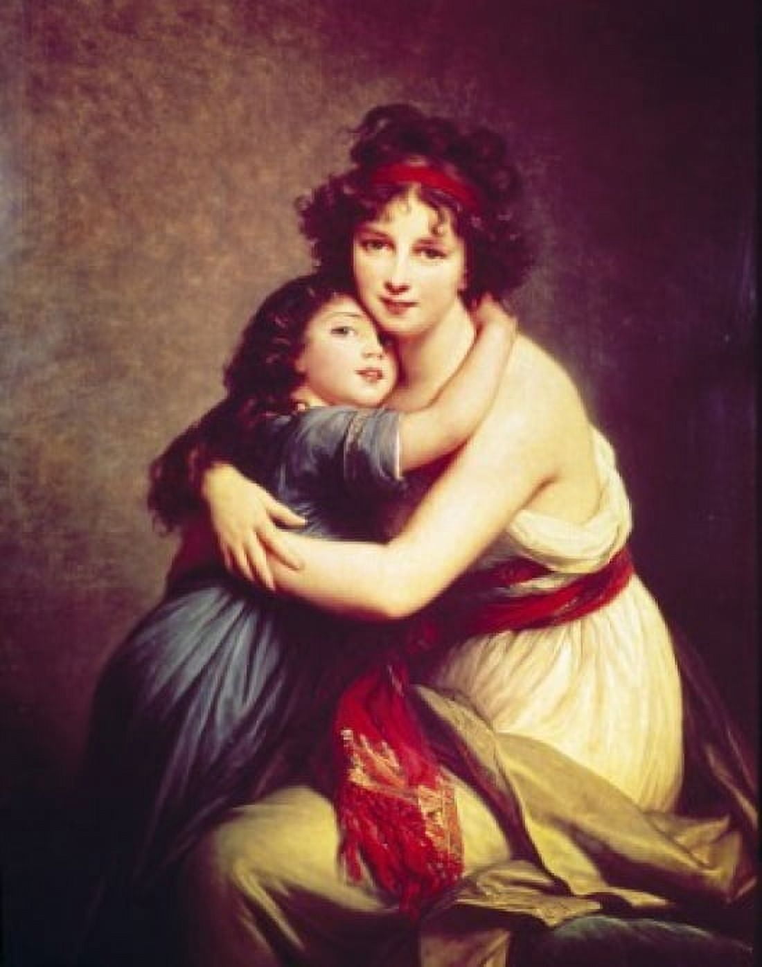 Madame Vigee-lebrun and Her Daughter by Elisabeth Louise Vigee Le Brun 1755-1842 Canvas Art - Elisabeth Louise Vigee Le Brun (18 x 24)