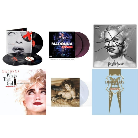 Madame X (Live) (3LP) & Rebel Heart Tour (X) (Purple Galaxy Swirl Vinyl/2LP) & Rebel Heart & Who's That Girl Ost (Back 2 The 80S) (I) & Like A Virgin & Immaculate Collection (2LP)
