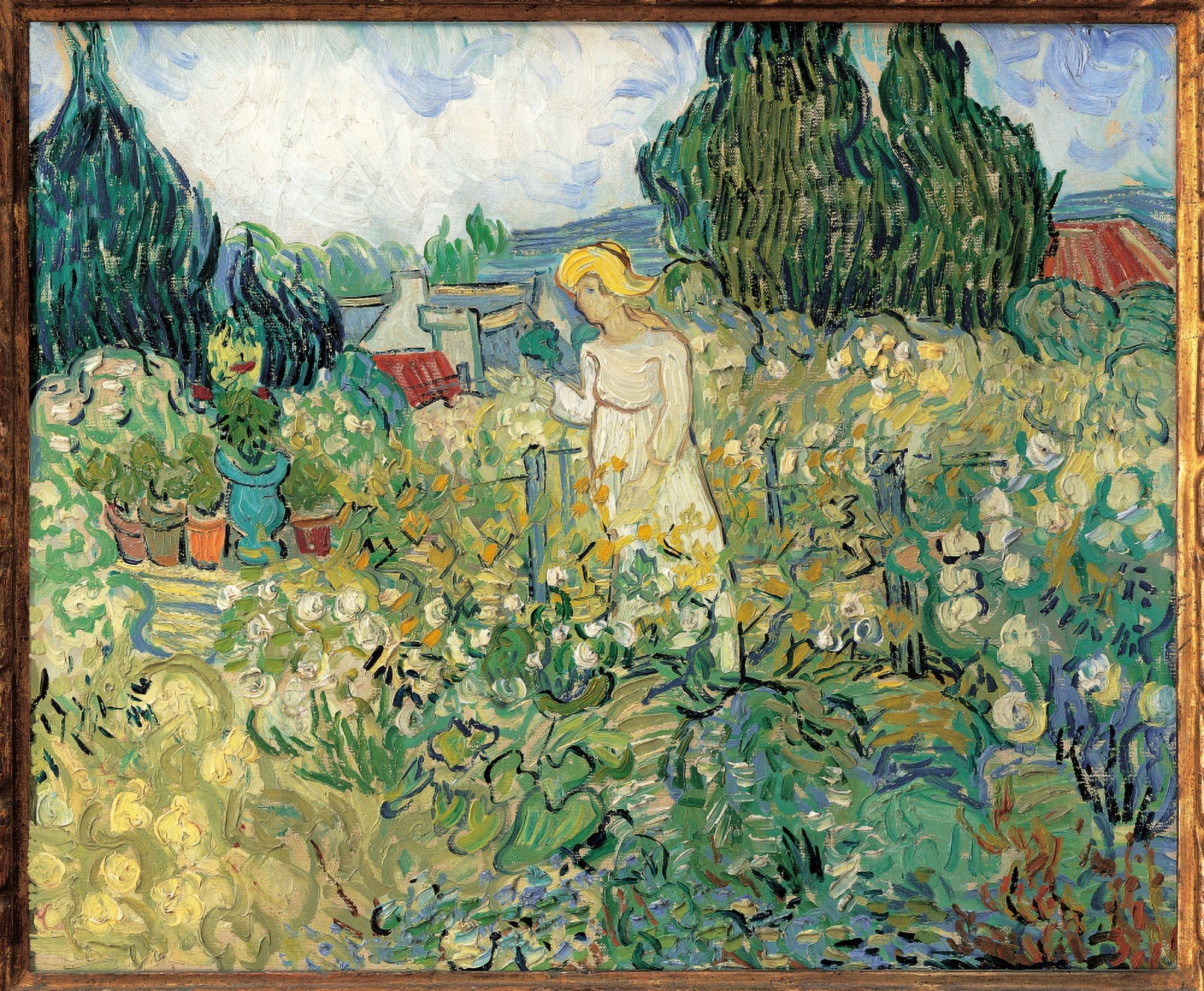 Madamoiselle Gachet In Her Garden At Auvers Canvas Art - (36 x 24)