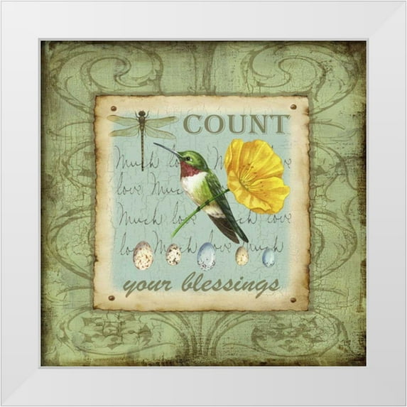 Maday, Jane 12x12 White Modern Wood Framed Museum Art Print Titled - Wings of Wonder II