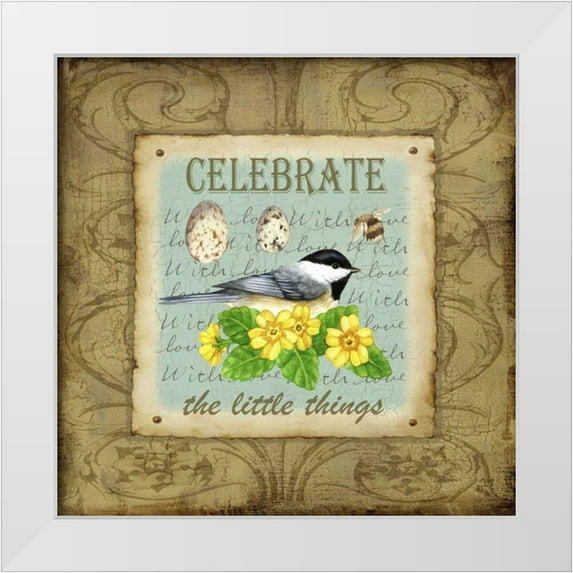 Maday, Jane 12x12 White Modern Wood Framed Museum Art Print Titled - Wings of Wonder I
