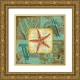 thumbnail image 1 of Maday, Jane 26x26 Gold Ornate Wood Framed with Double Matting Museum Art Print Titled - Sand and Surf II, 1 of 4