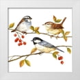 thumbnail image 1 of Maday, Jane 26x26 White Modern Wood Framed Museum Art Print Titled - Birds and Berries I, 1 of 4