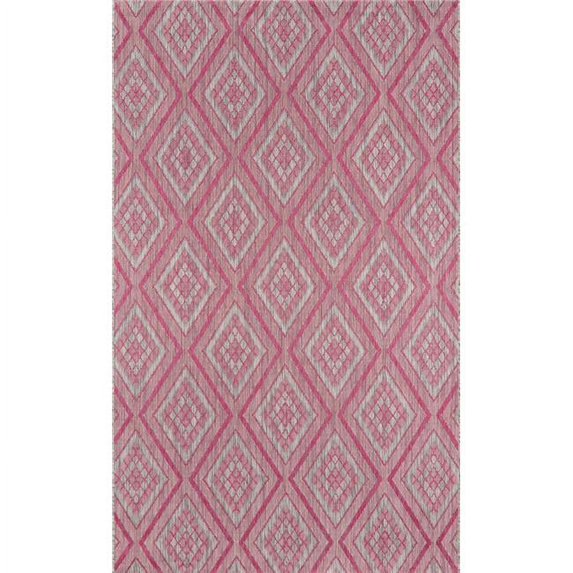 Momeni Indoor/Outdoor Geometric Contemporary Area Rugs, Pink