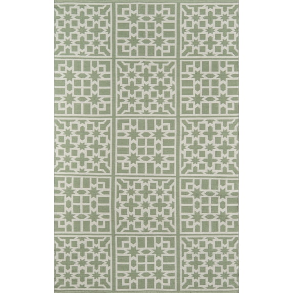 Madcap Cottage Palm Beach Lake Trail Area, Indoor Outdoor Rug, 8'6" X 11'6", Green