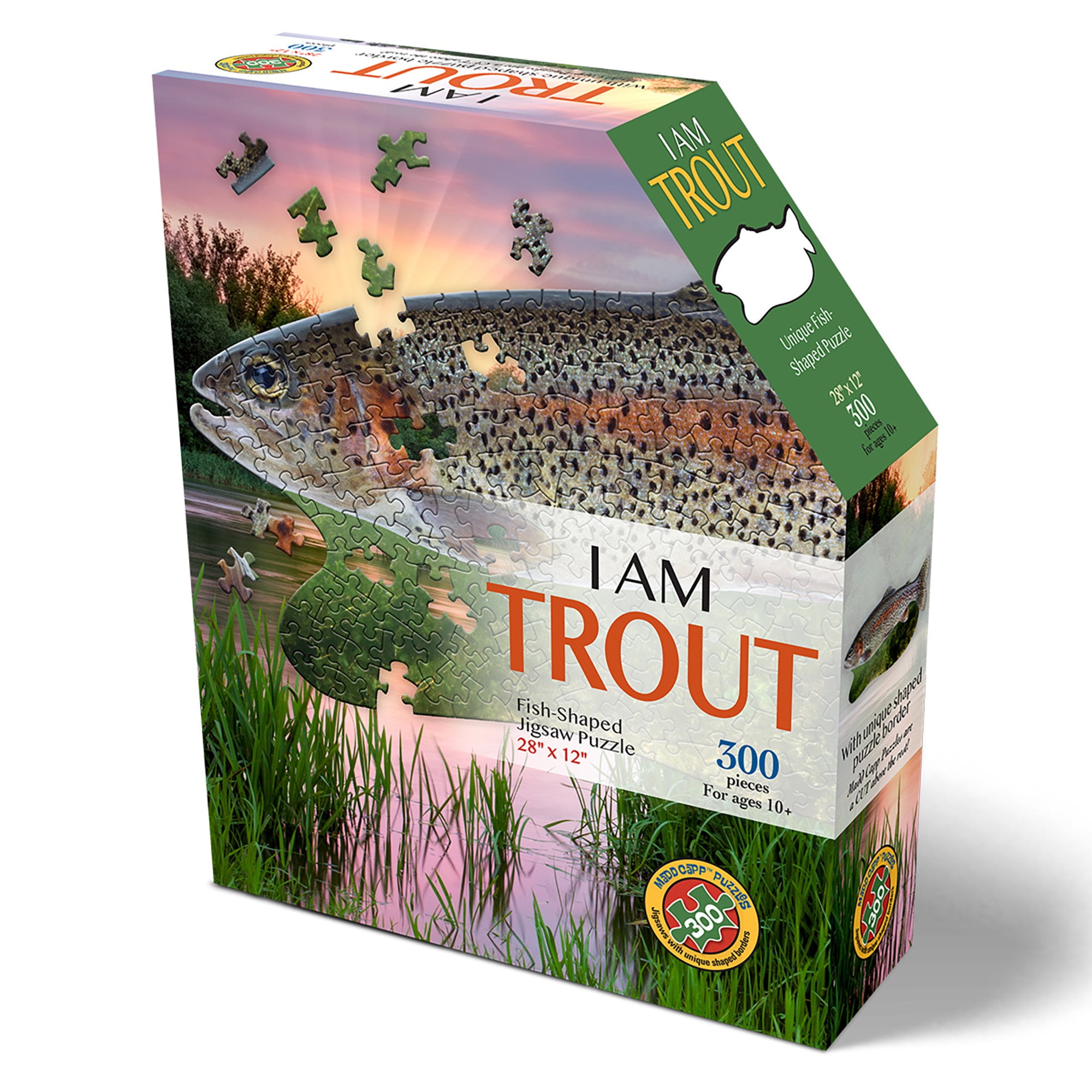 Madd Capp I AM TROUT 300 Piece Jigsaw Puzzle FishShaped Puzzle