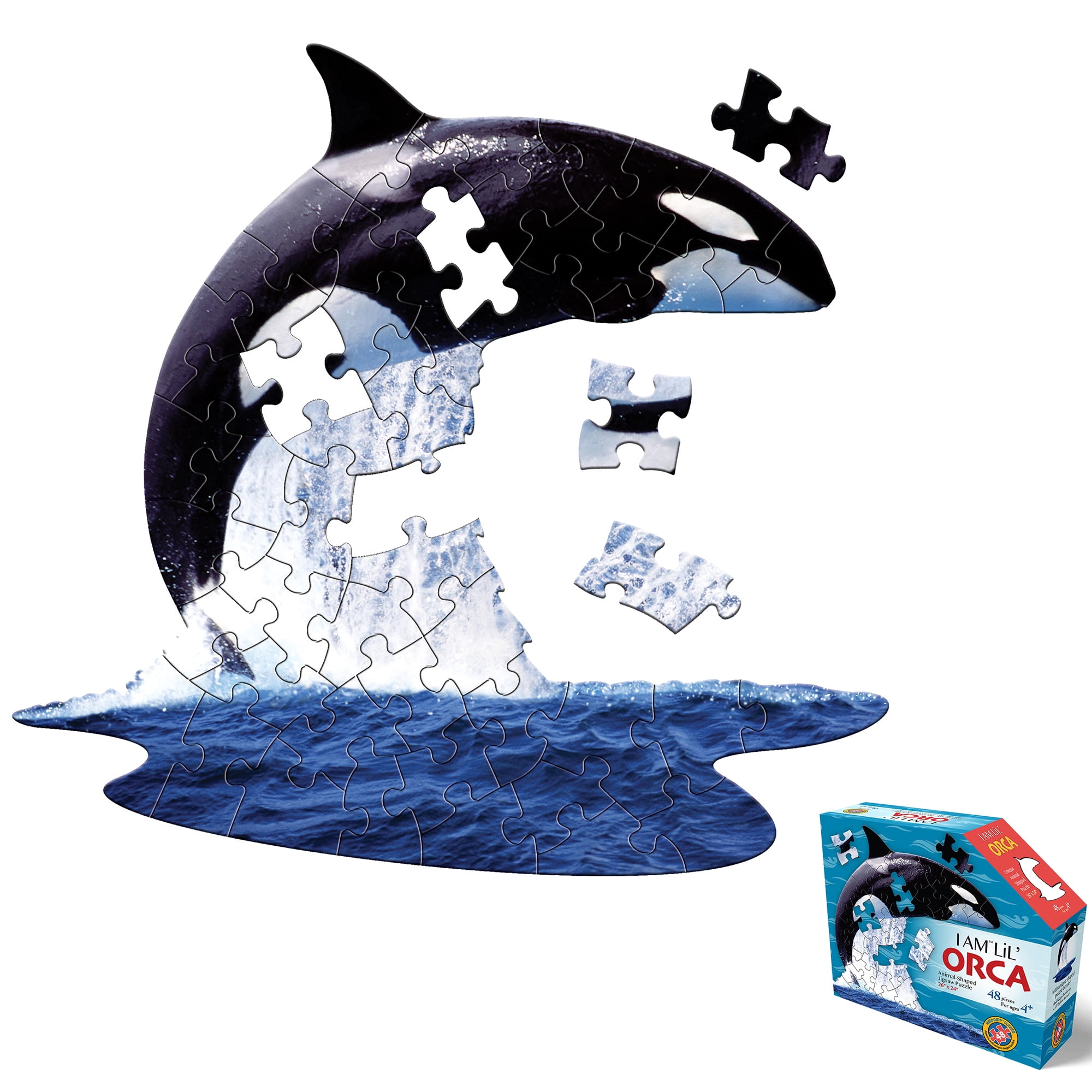 Madd Capp: I Am Lil' Orca - 48 Piece Puzzle - Kids Whale-Shaped Puzzle ...