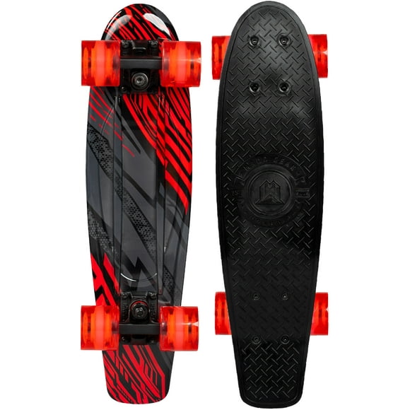 Madd Gear 22" Retro Beginner Skateboard Mini Cruiser - 62 mm Wheels Beginner Penny Style Board