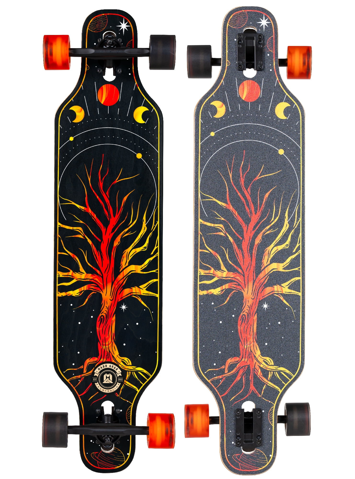 Madd Gear 38" Drop Through Longboard Skateboard 9" Wide 70mm Wheels ABEC-7 Bearings Maple Deck