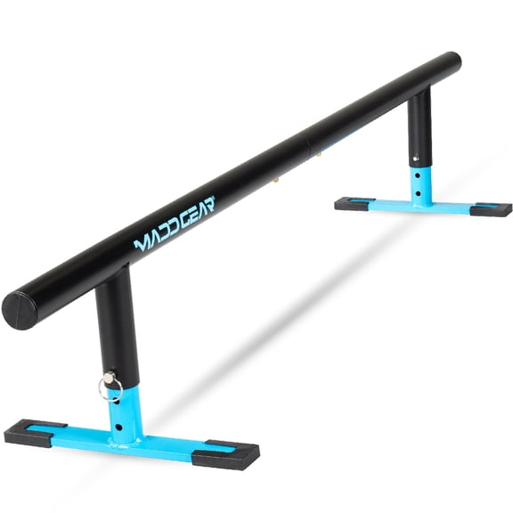 Madd Gear Grind Rail - 55" Long - Adjustable Height - Extra Stability Steel Practice Skate Rail