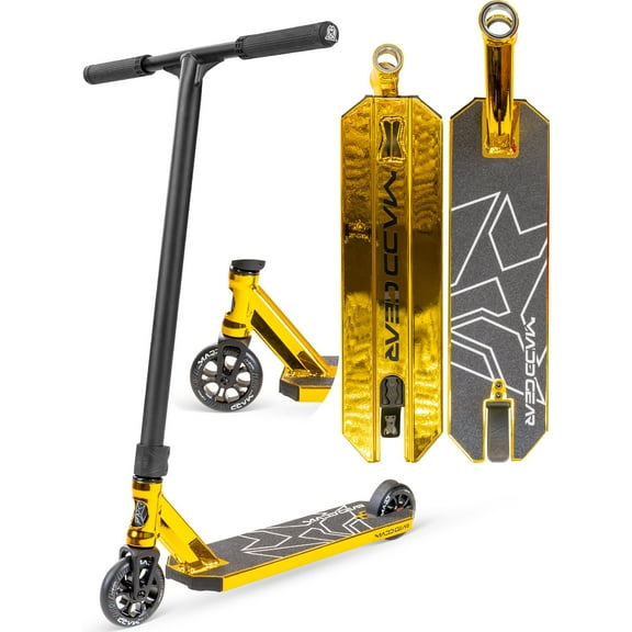 Pro Complete Stunt Scooter for Teens and Adults Ages 8 - 12 with Lightweight Durable Frame – Madd Gear MG6 - Gold