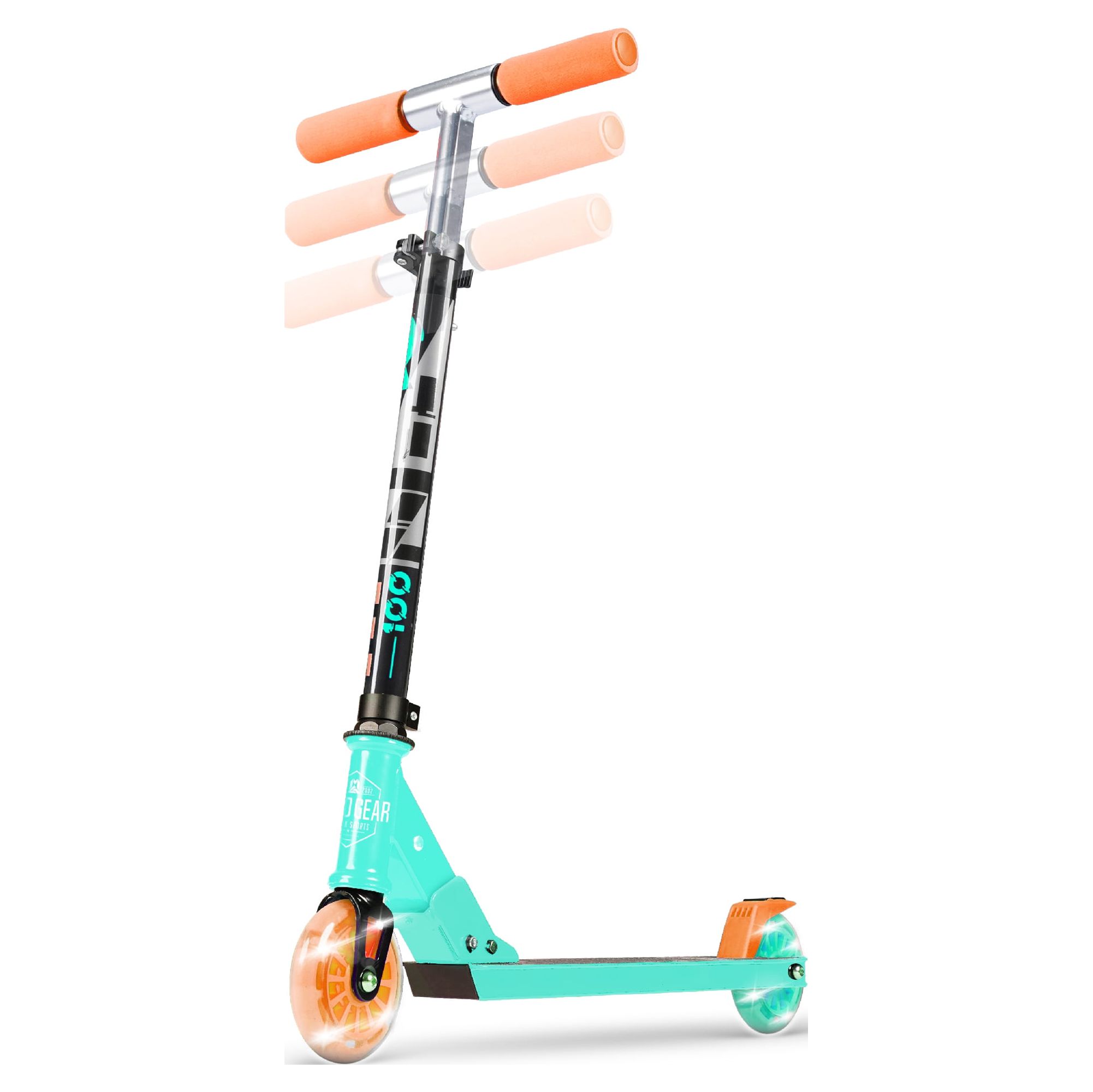 Madd Gear Rize 100 Folding Kids Kick Scooter - Light Up Wheels - Height Adjustable - Lightweight - Unisex - image 1 of 11