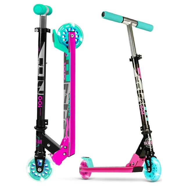 Madd Gear Rize Folding Kids Kick Scooter Light Up Wheels Height