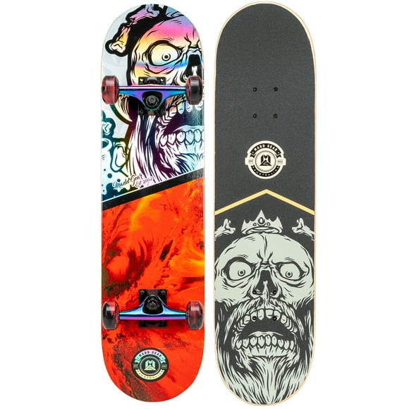 Madd Gear Skateboard 31 x 8 Inch Grind Complete Canadian Maple Deck Pro Aluminum Oil Slick Trucks