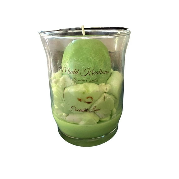 Madd Kreations Coconut Lime Scented Container Candle with 50 h Burn Time