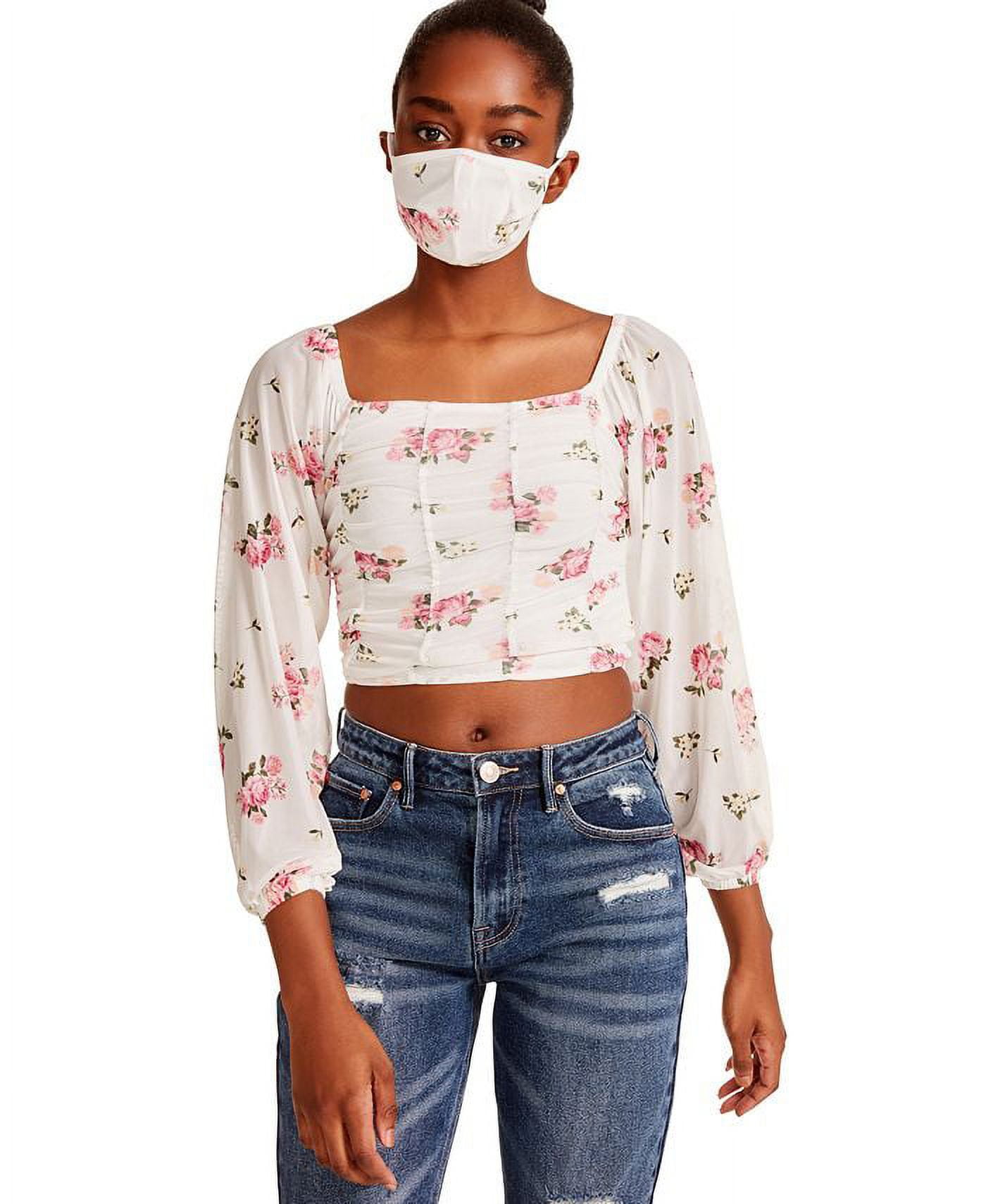 cropped peasant blouse
