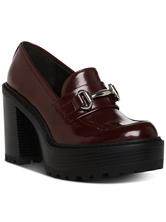 Kiera Platform Lug Loafer Pump Oxblood Box 9.5M