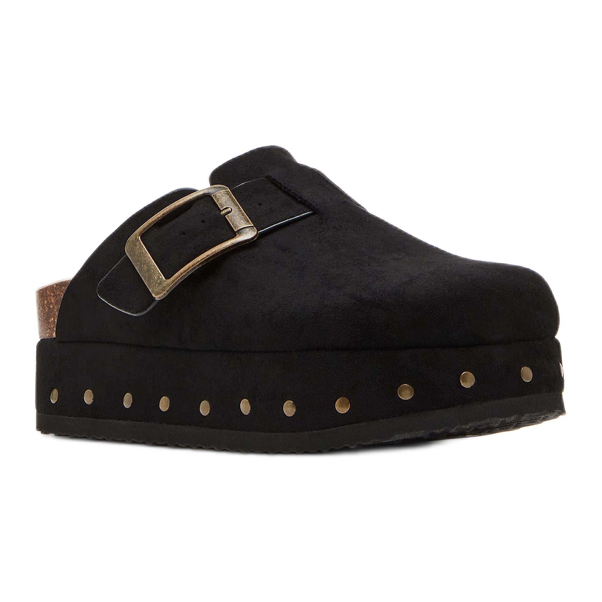 Madden Girl Women's Luna Faux Suede Platform Clogs