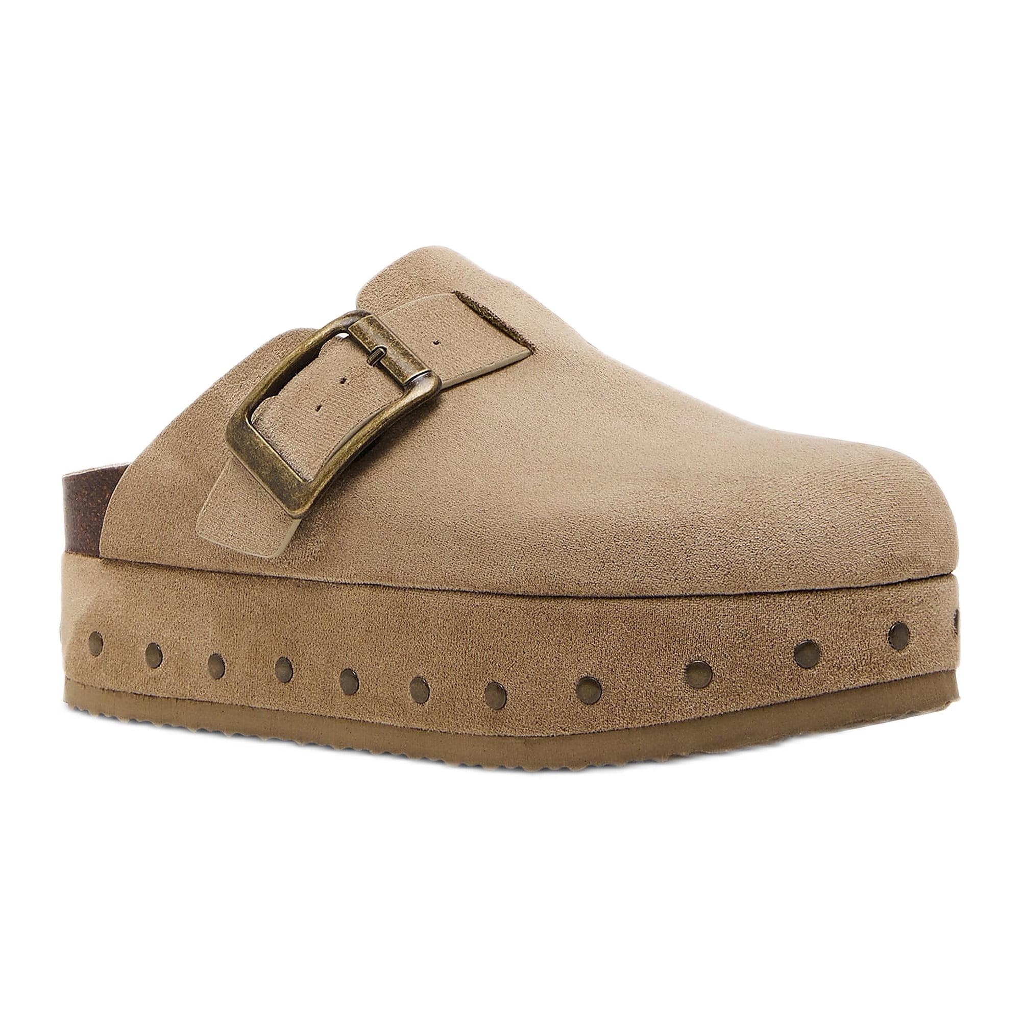 Madden Girl Women's Luna Faux Suede Platform Clogs