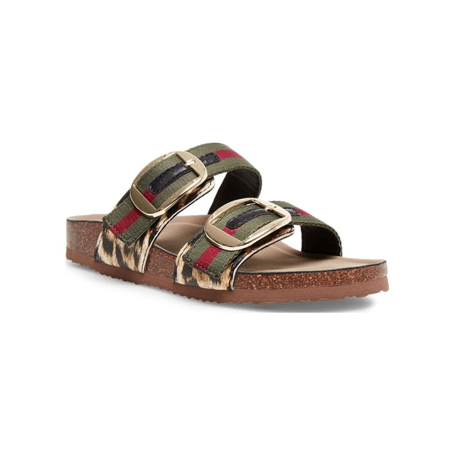Madden Girl Women's BamBamm Striped Footbed Sandals