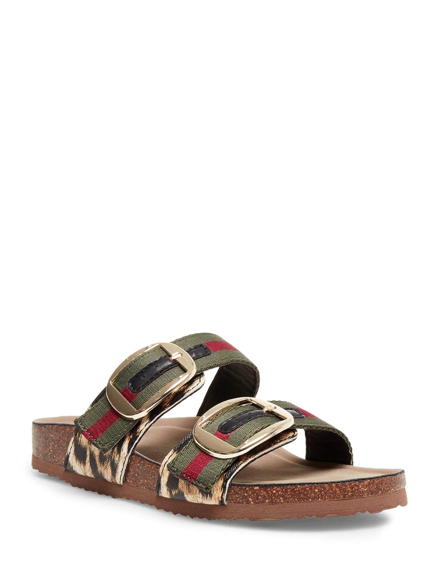 Madden Girl Women's BamBamm Striped Footbed Sandals