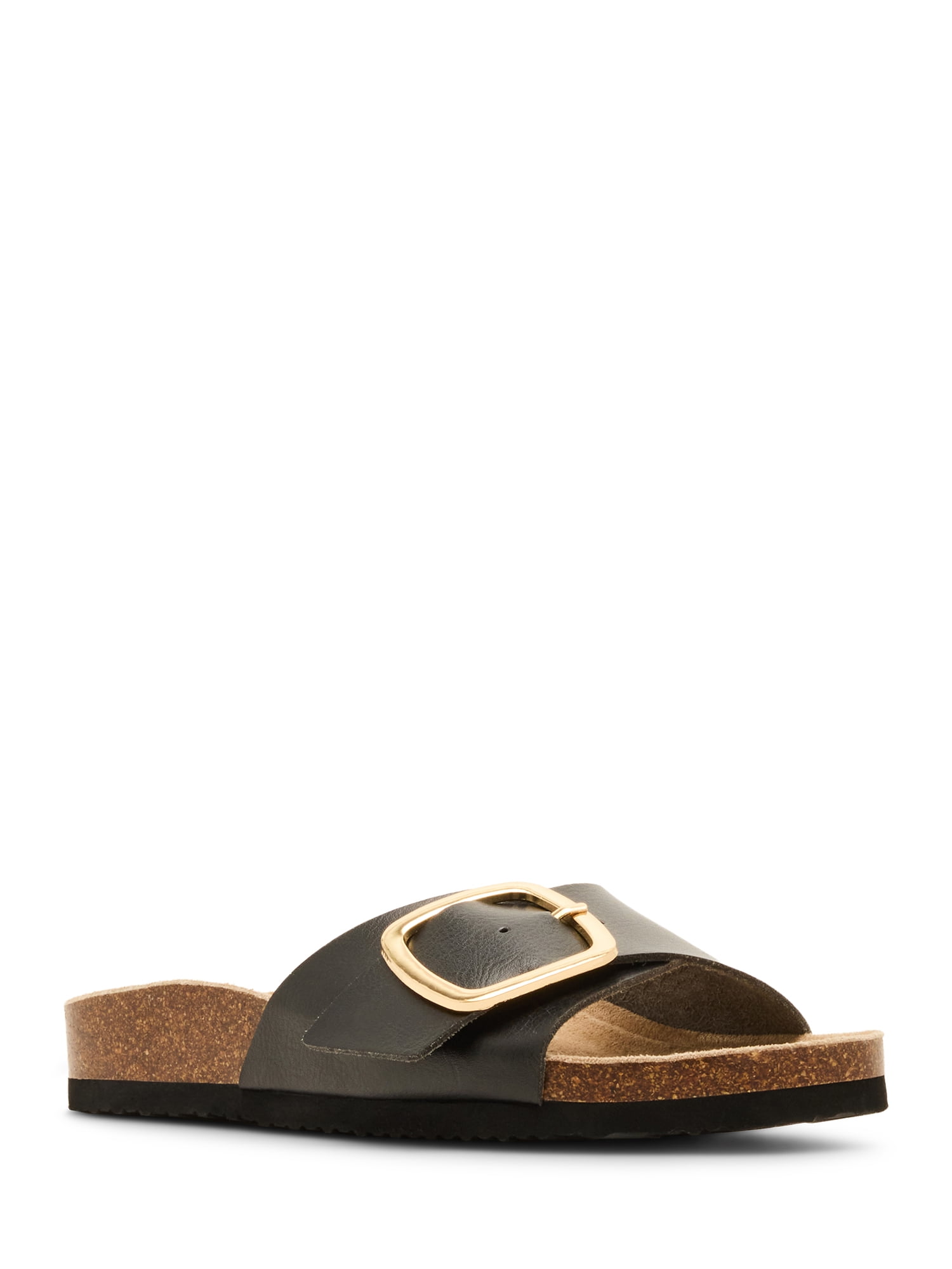 Madden Girl Women's Bannerr One Strap Buckle Slide Sandal