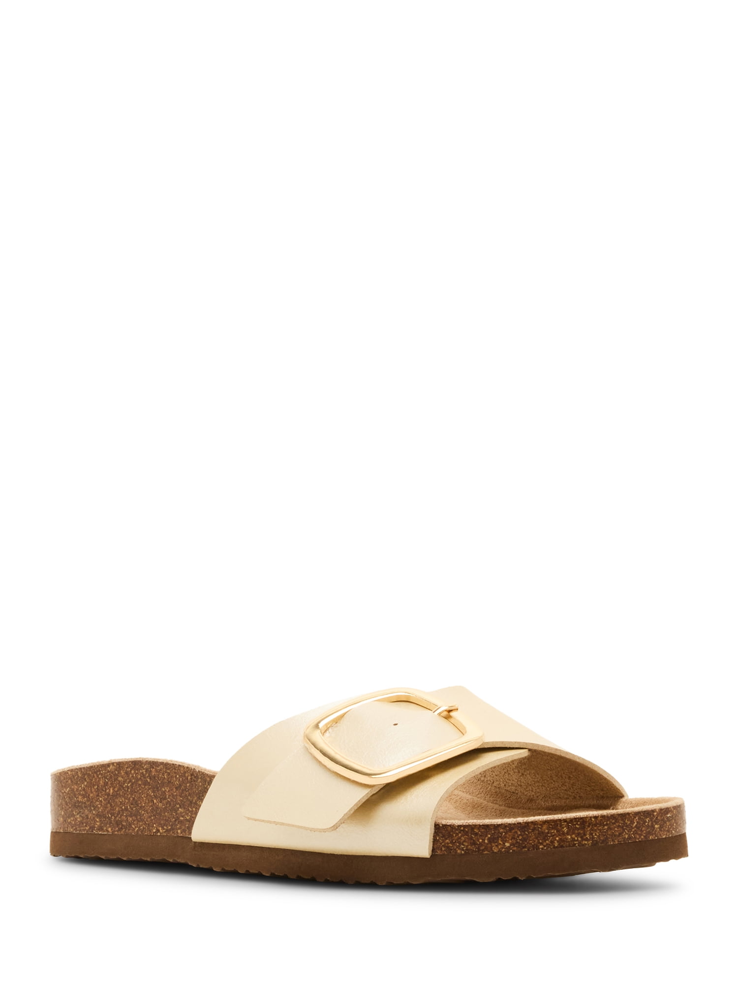 Madden Girl Women's Bannerr One Strap Buckle Slide Sandal