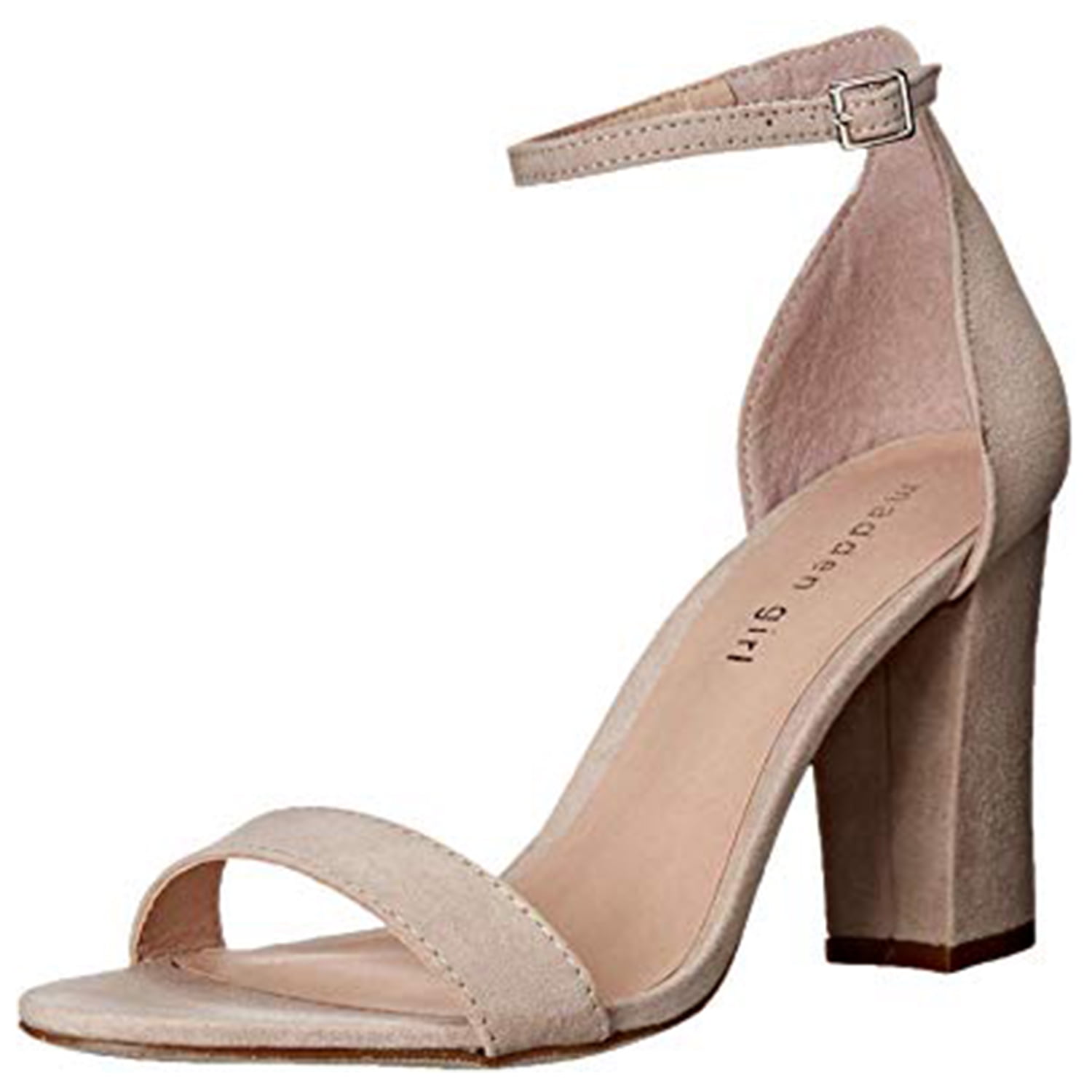 Madden Girl Women's Beella Synthetic BlockHeel Ankle strap Dress