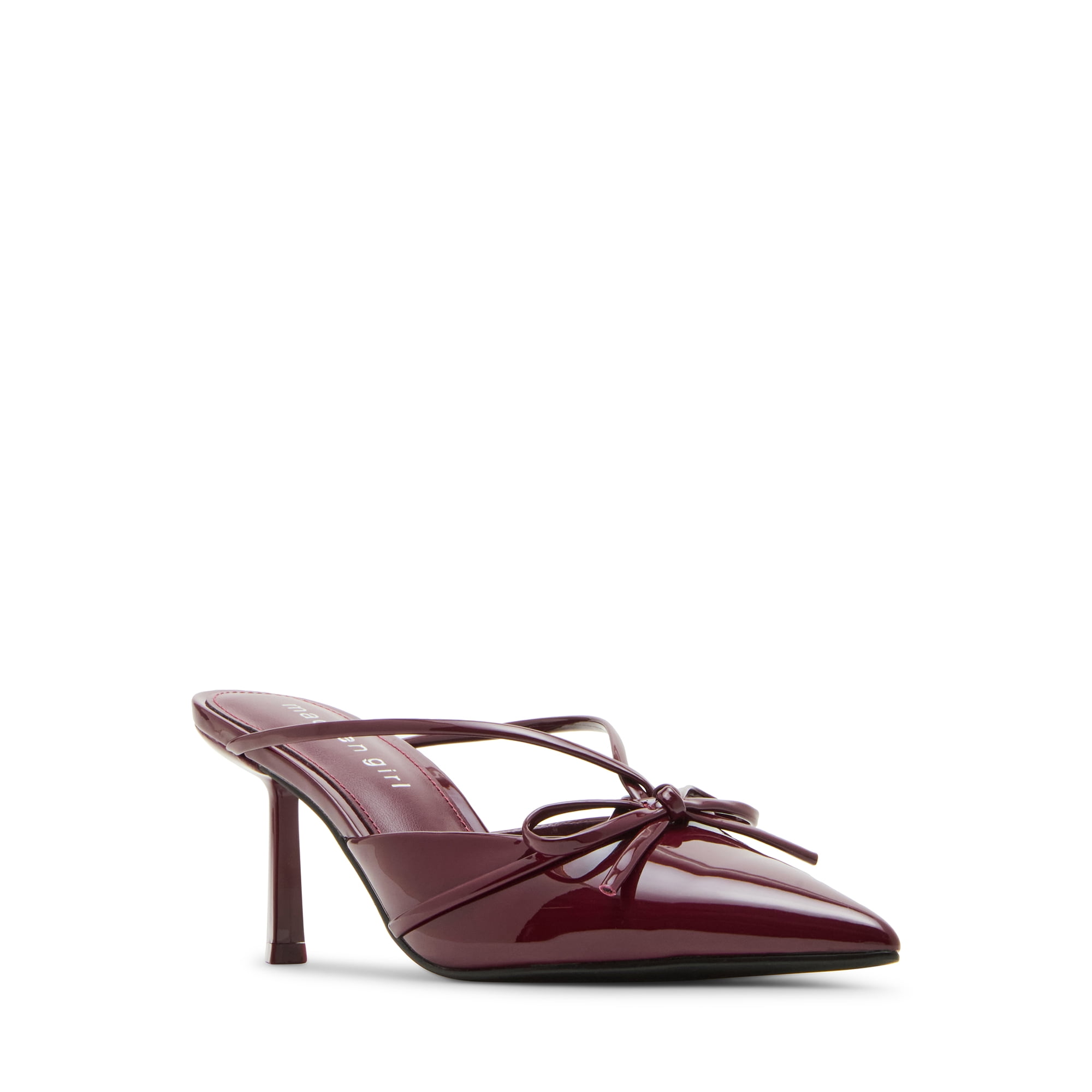 Madden Girl Women's Bells Slide On Strappy Heeled Mule