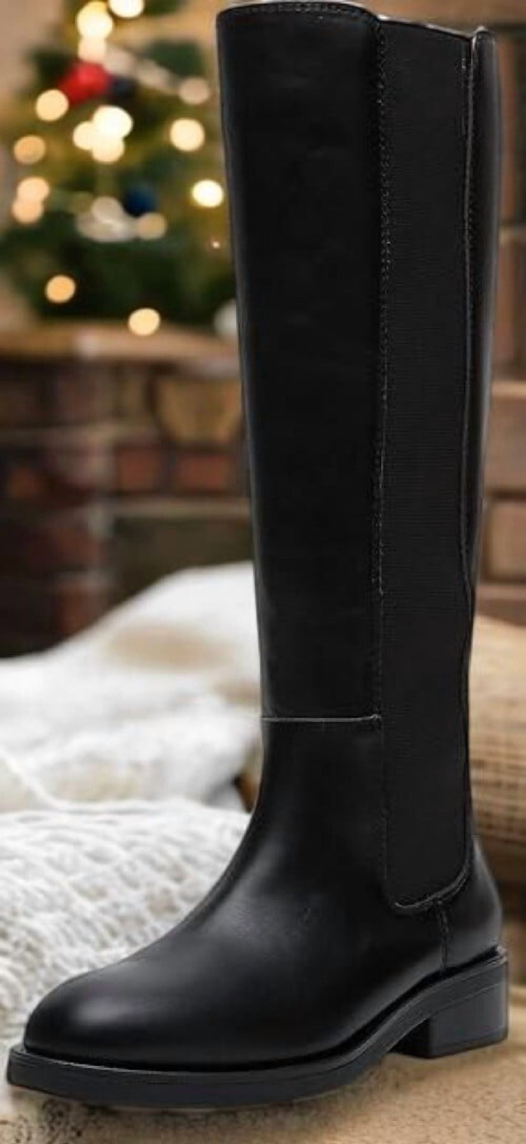 Madden Girl Women's Black Riding Boots, Size