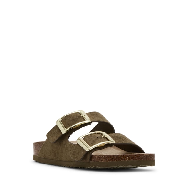 Madden Girl Women's Bundles Double Band Footbed Sandals Gray Size 8.5 M