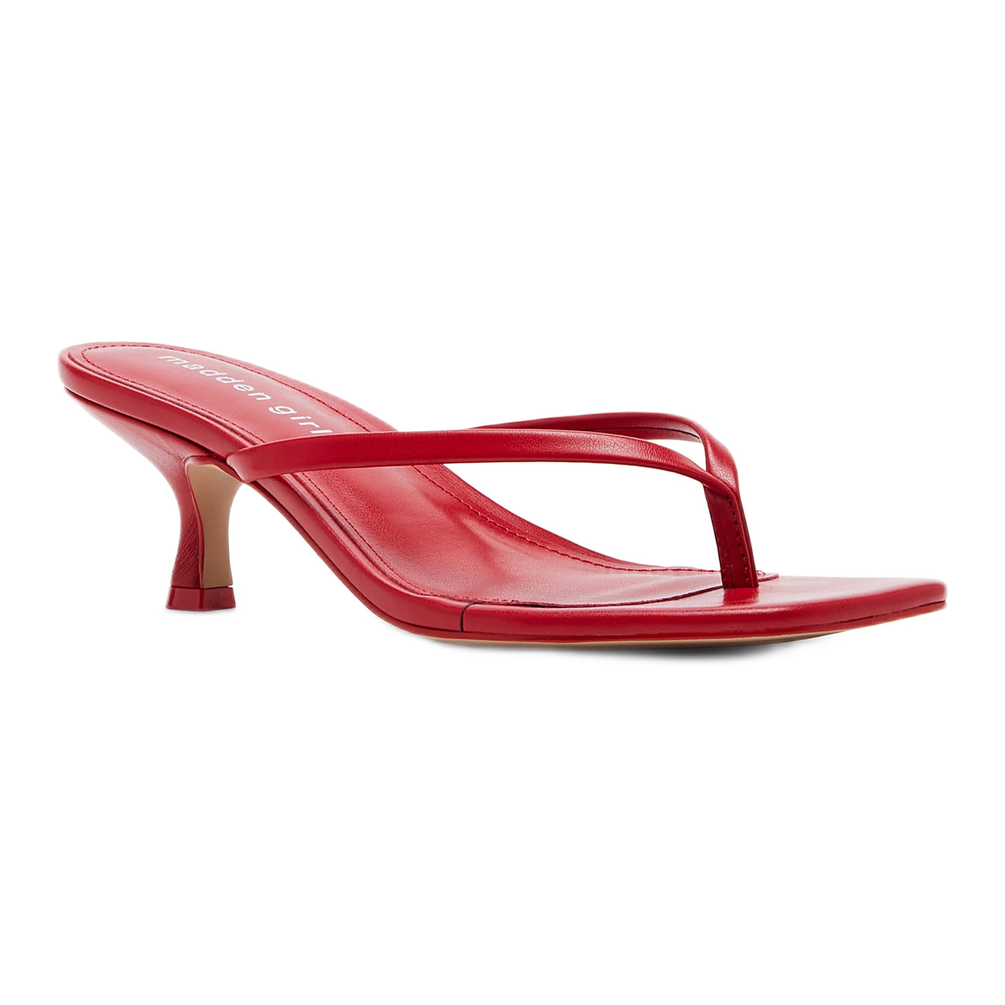 Madden Girl Women's Charlene Thong 2 inch Kitten Heel Sandal