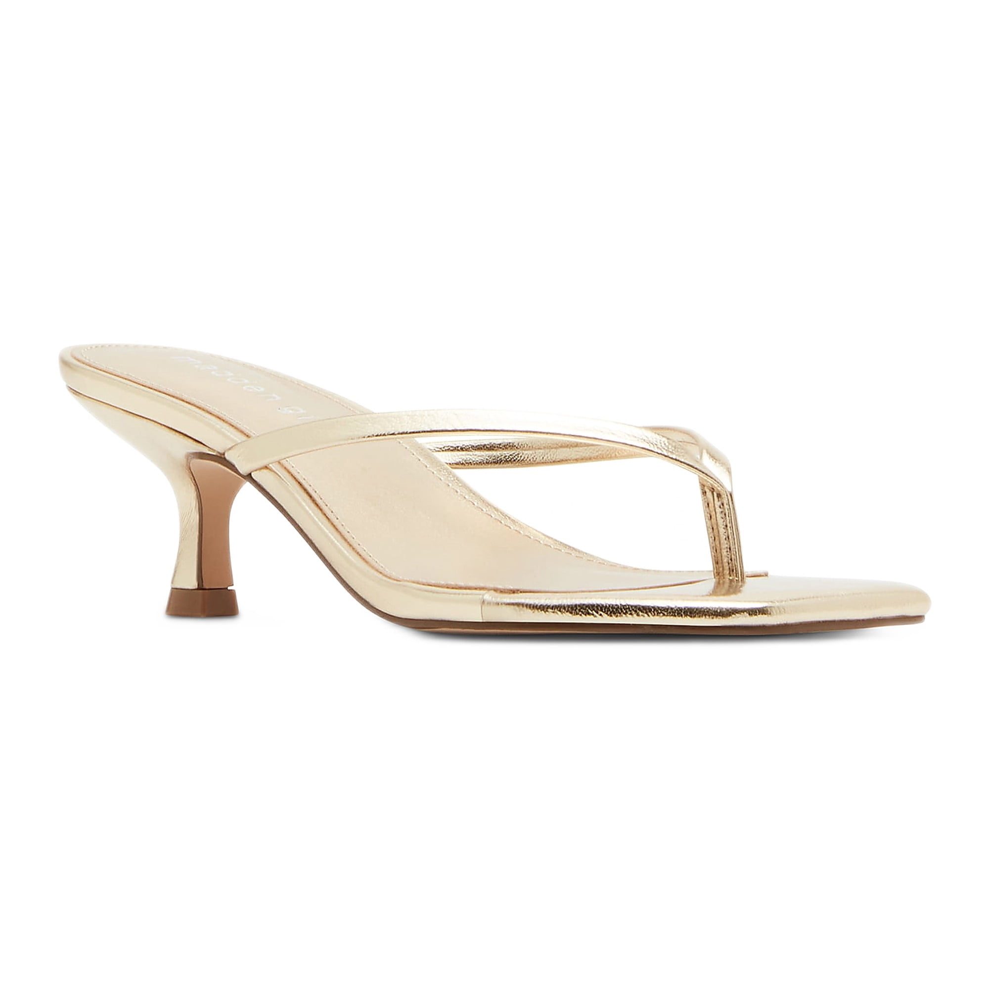 Madden Girl Women's Charlene Thong 2 inch Kitten Heel Sandal