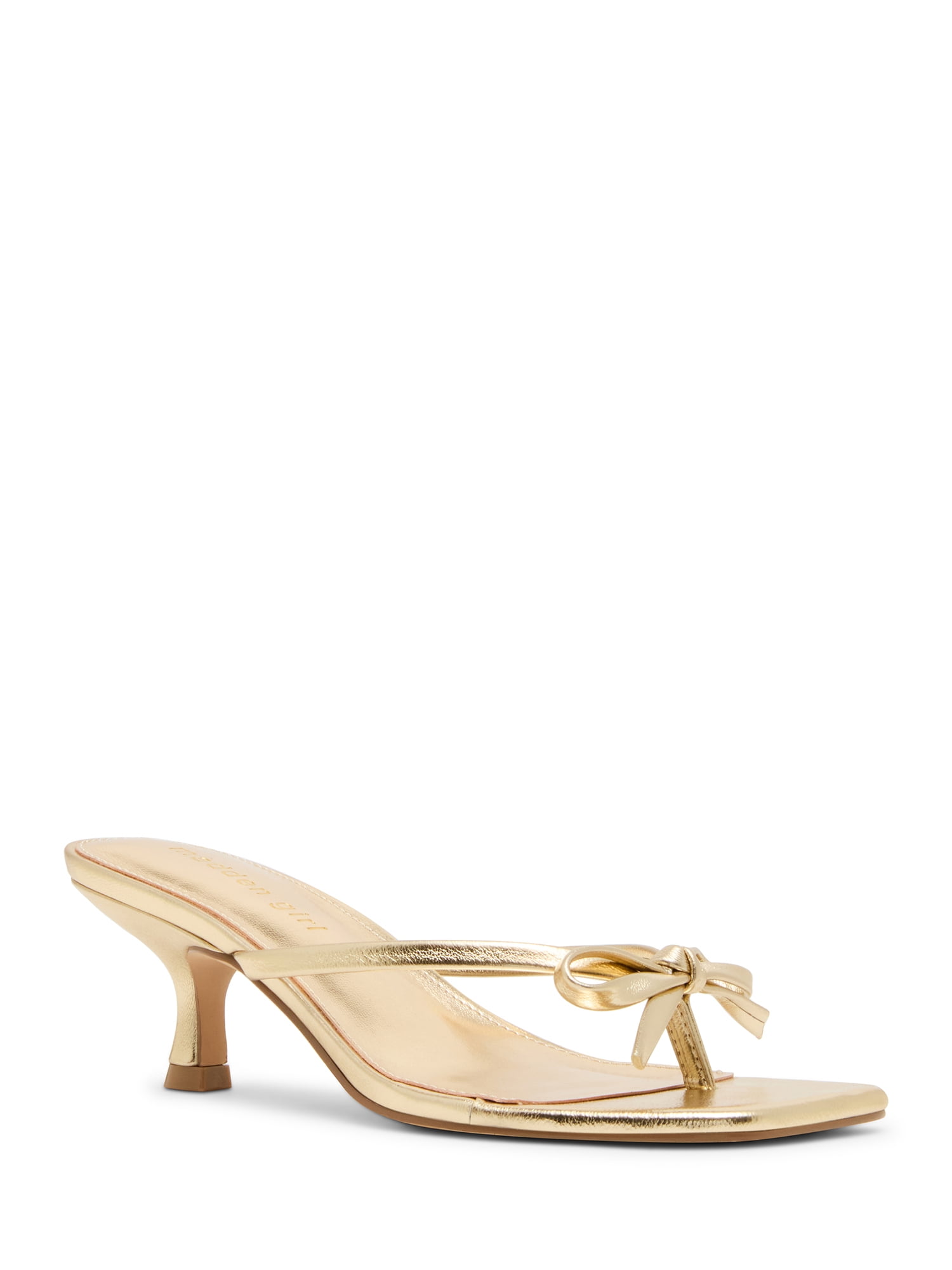 Madden Girl Women's Charlene Thong 2 inch Kitten Heel Sandal