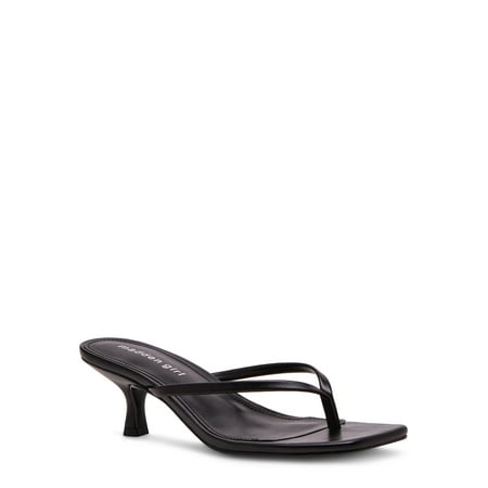 Madden Girl Women's Charlene Thong 2 inch Kitten Heel Sandal