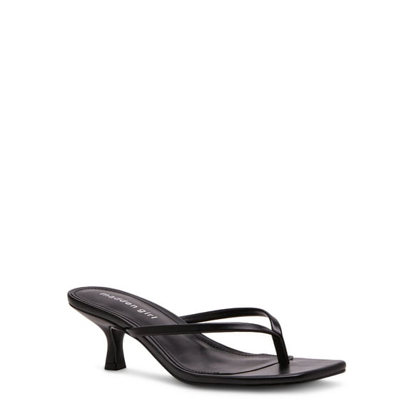 Madden Girl Women's Charlene Thong 2 inch Kitten Heel Sandal