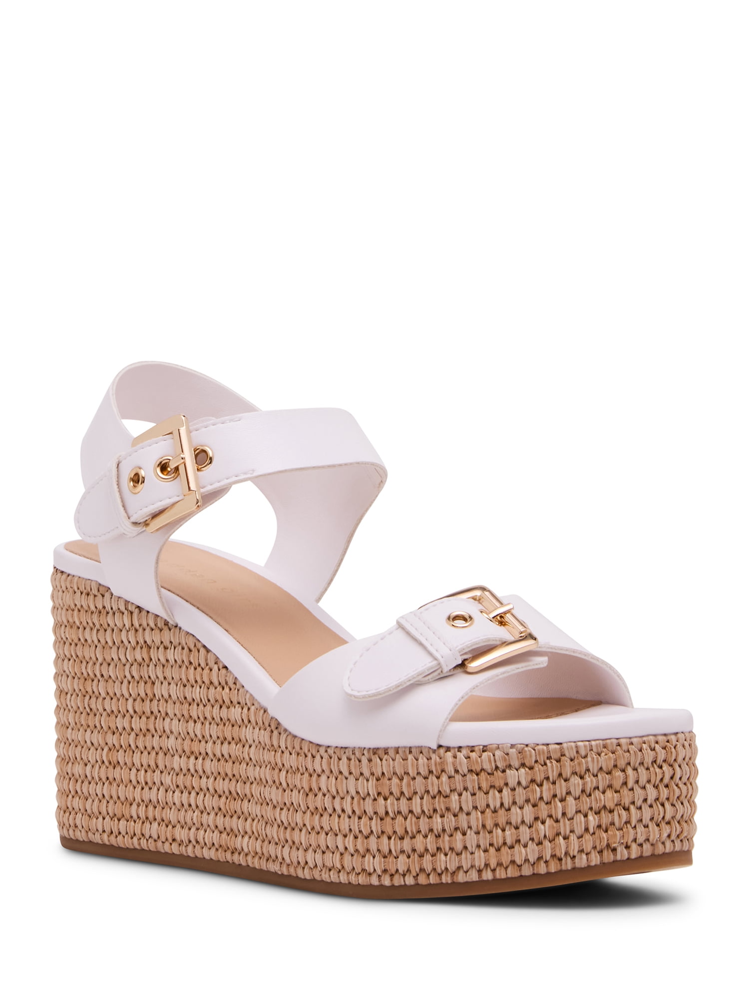 Madden Girl Women's Cooperr Wedge Sandal with Buckle Strap