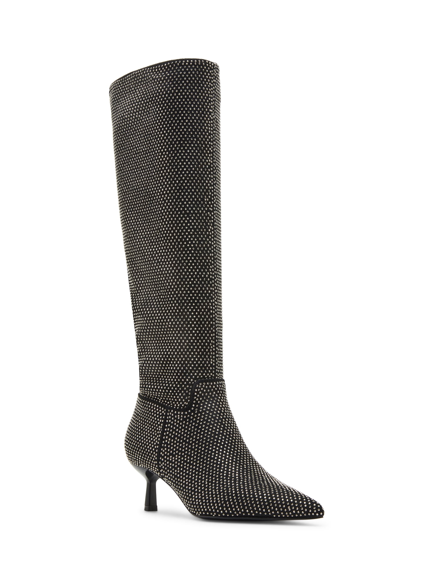 Madden Girl Women's Dicee Kitten Heel Knee High Boots (Wide Calf