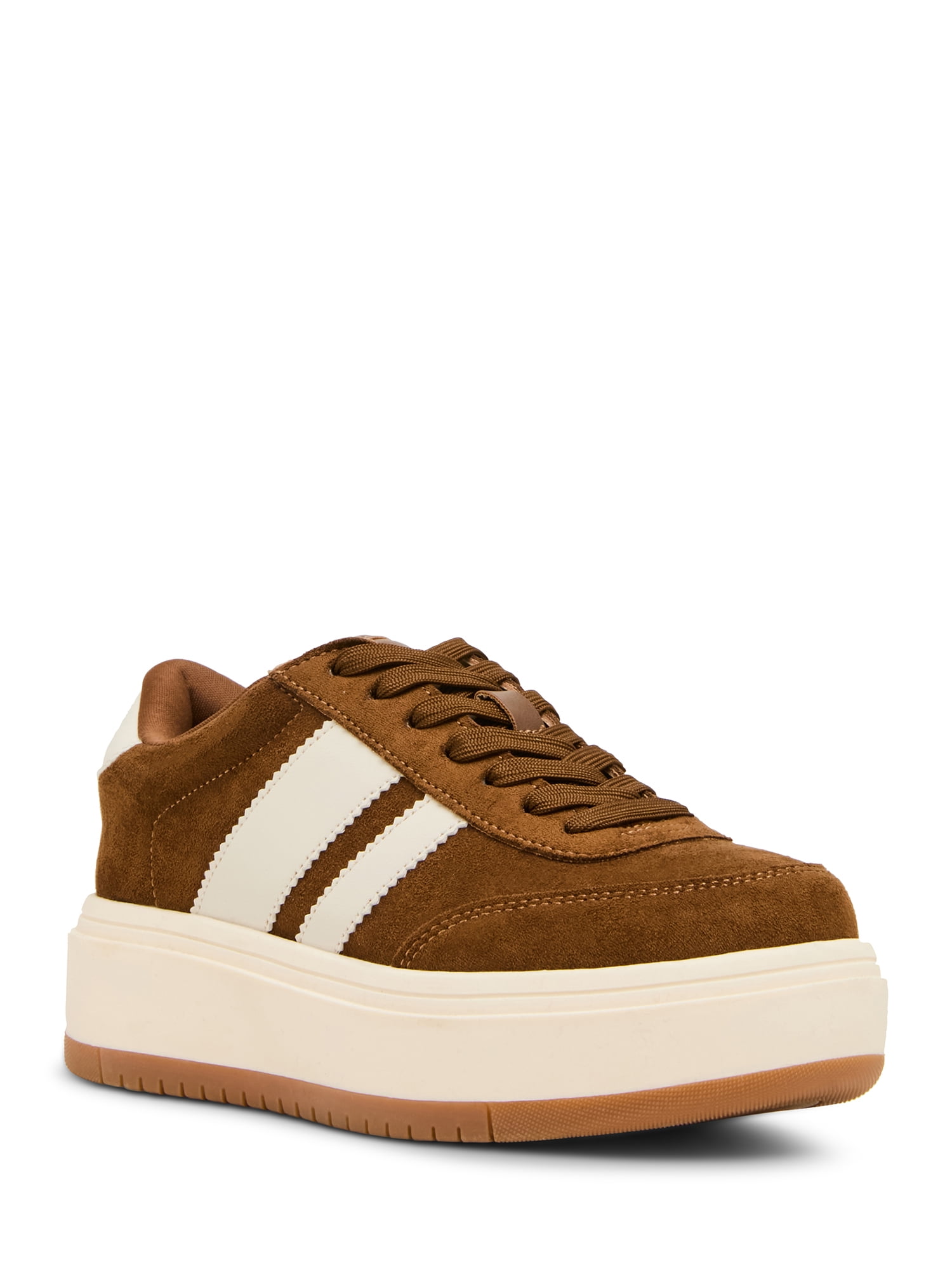 Madden Girl Women's Navida Lace-up Platform Sneaker with Stripes