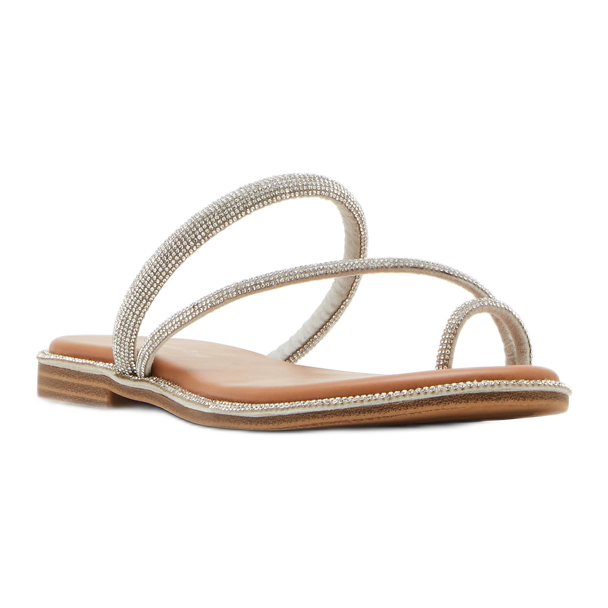 Madden Girl Women's Spotlight-B Toe Loop Slip On Bling Sandal