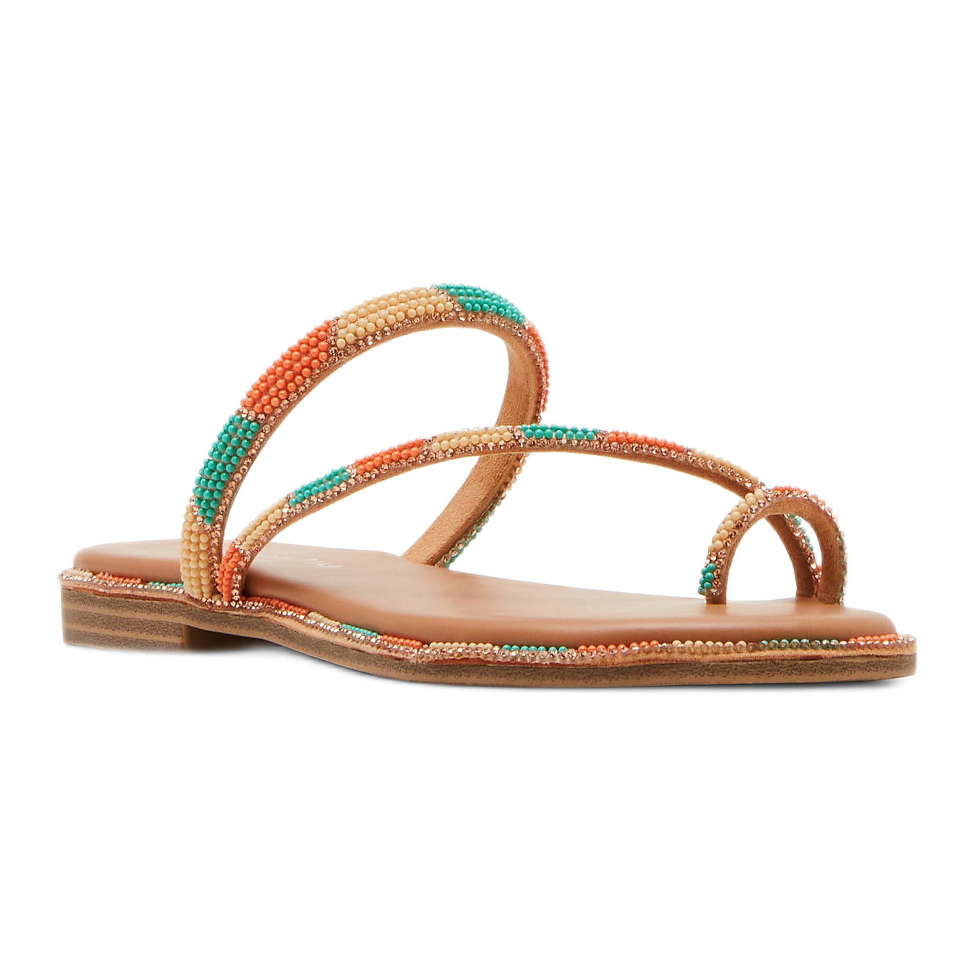Madden Girl Women's Spotlight-R Toe Loop Slip On Bling Sandal