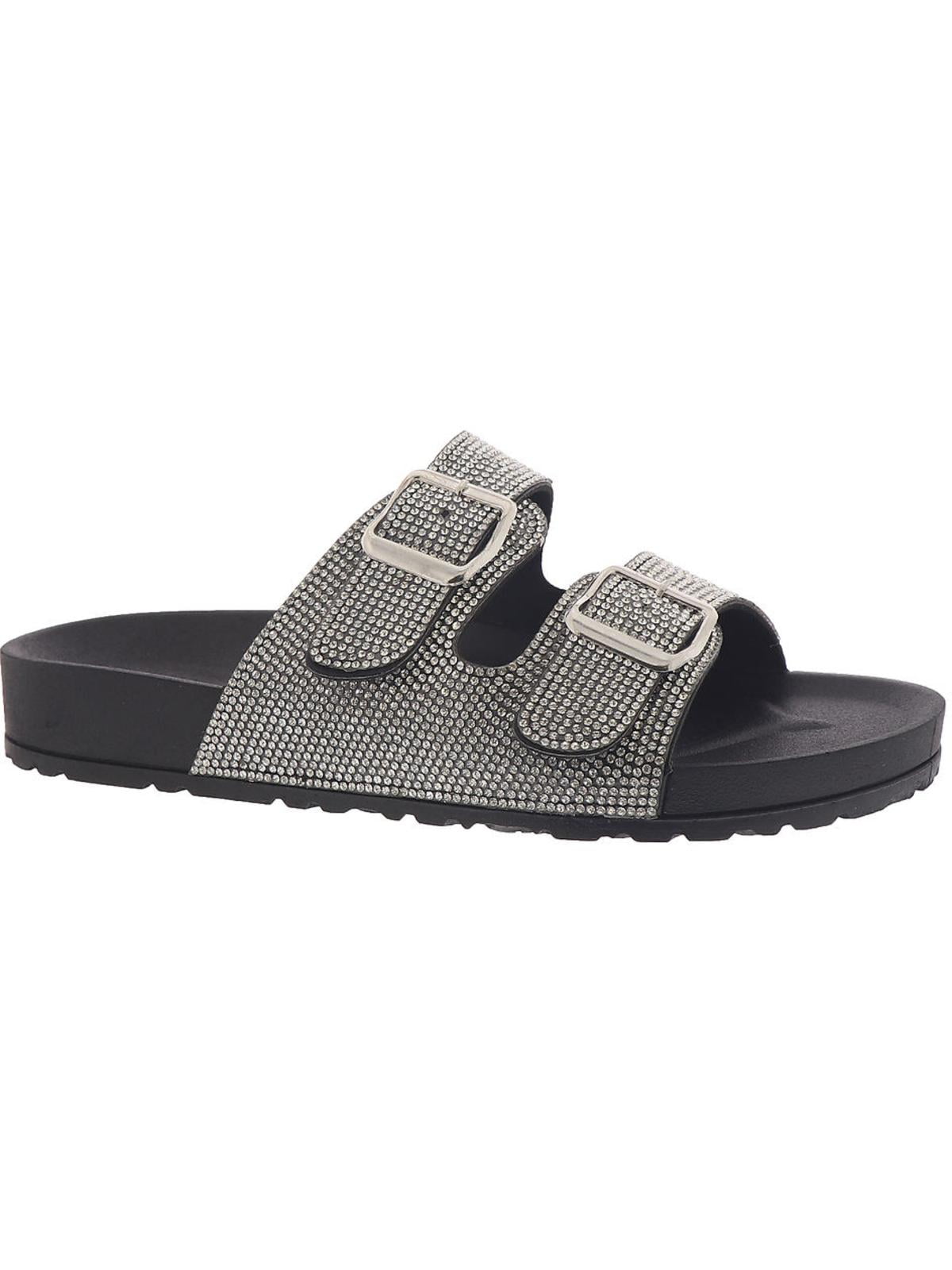 Madden Girl Women's TeddyR Slide Sandal, Black Multi, 9