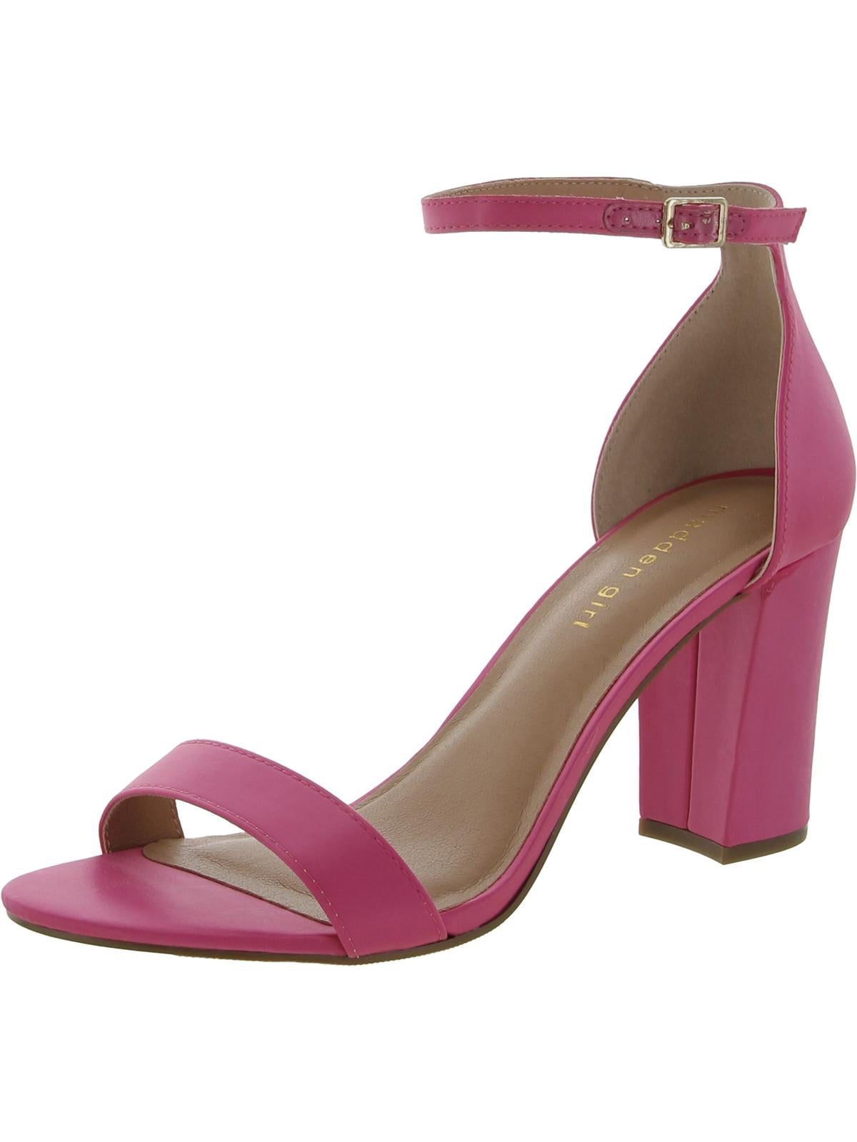 Madden Girl Womens Beella Faux Leather Ankle Strap Dress Sandals