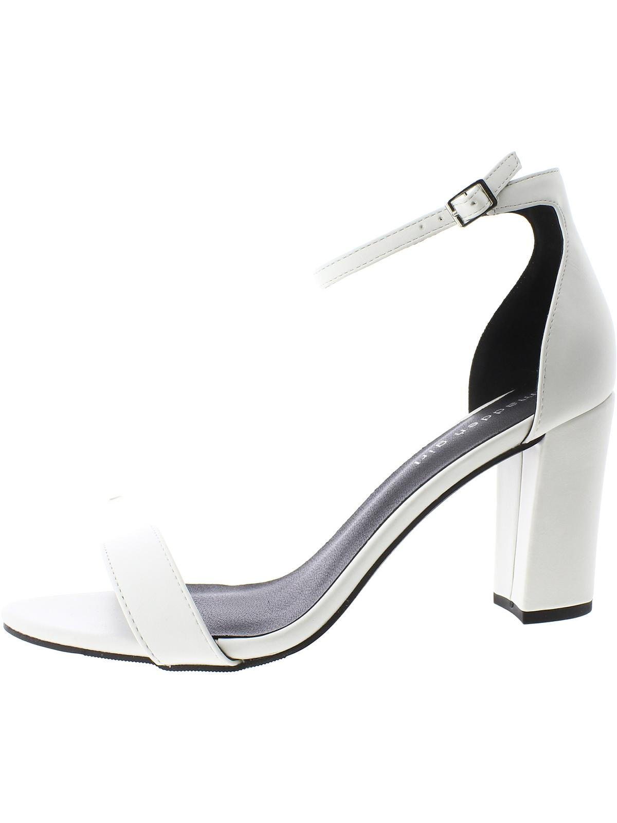 Madden Girl Womens Beella Faux Leather Block Heel Dress Sandals